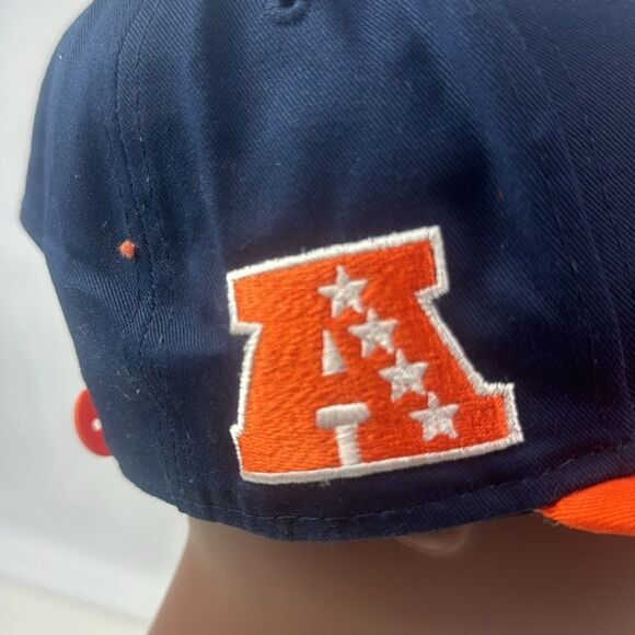 New Era Denver Broncos Navy Blue Baycik 9FIFTY Mens Snapback Hat - Picture 6 of 13